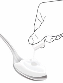 Sprinkling Alkindi Sprinkle granules into food